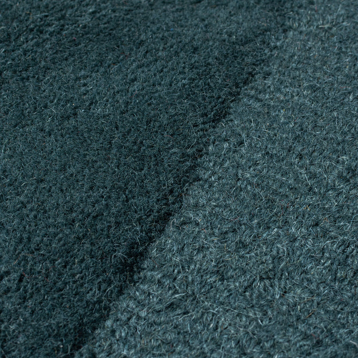 Wollteppich 3D-Geometrie Hoch-Tief-Struktur Shard Teppich Wolle_Türkis_Rund_