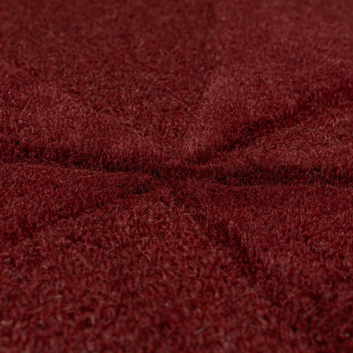 Wollteppich 3D-Geometrie Hoch-Tief-Struktur Shard Teppich Wolle_Rot_Rechteckig_