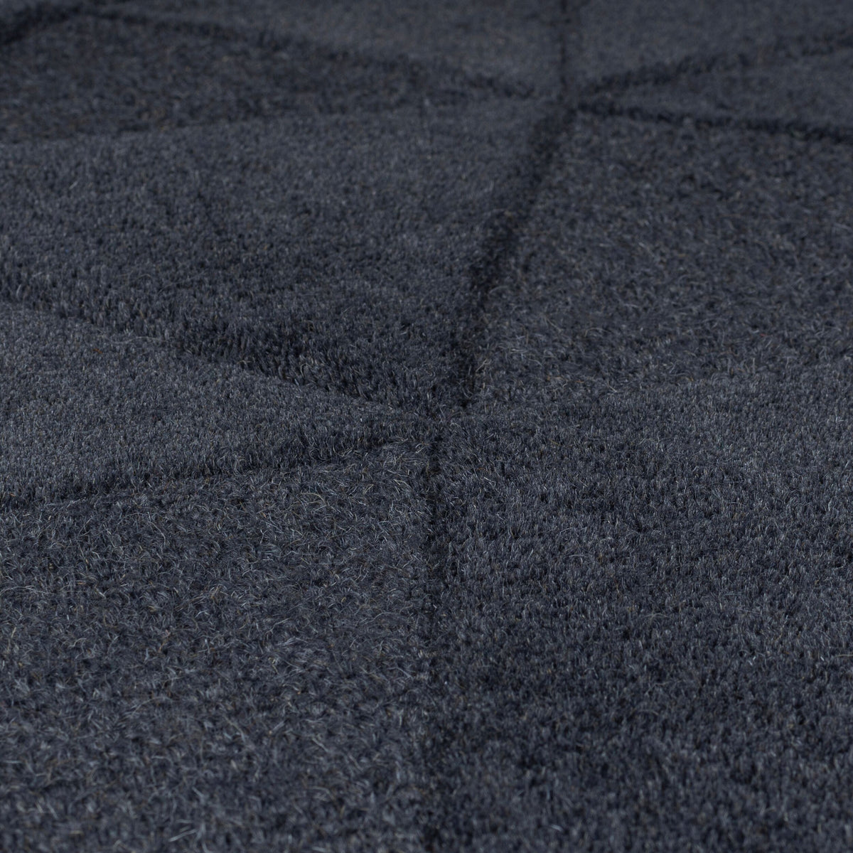 Wollteppich 3D-Geometrie Hoch-Tief-Struktur Shard Teppich Wolle_Anthrazit_Rechteckig_