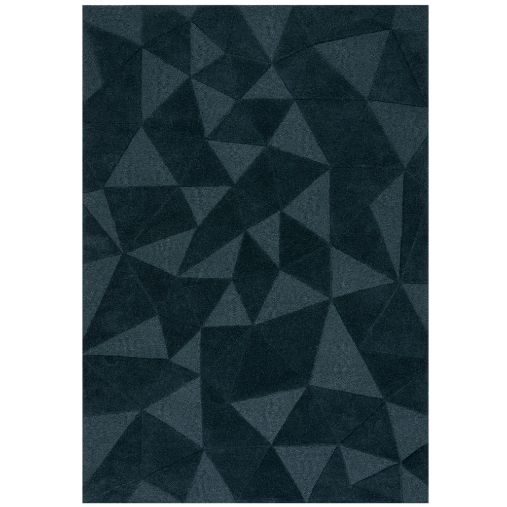 Wollteppich mit Hoch-Tief-Struktur &amp; 3D-Geometrie DEBEN TROY_Rechteckig_