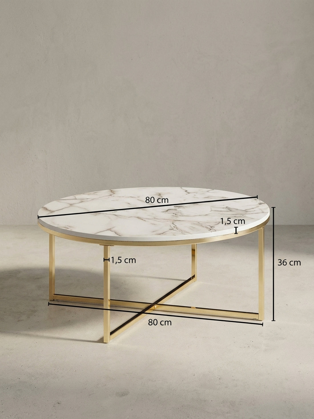 Eleganter Couchtisch Marmor-Optik