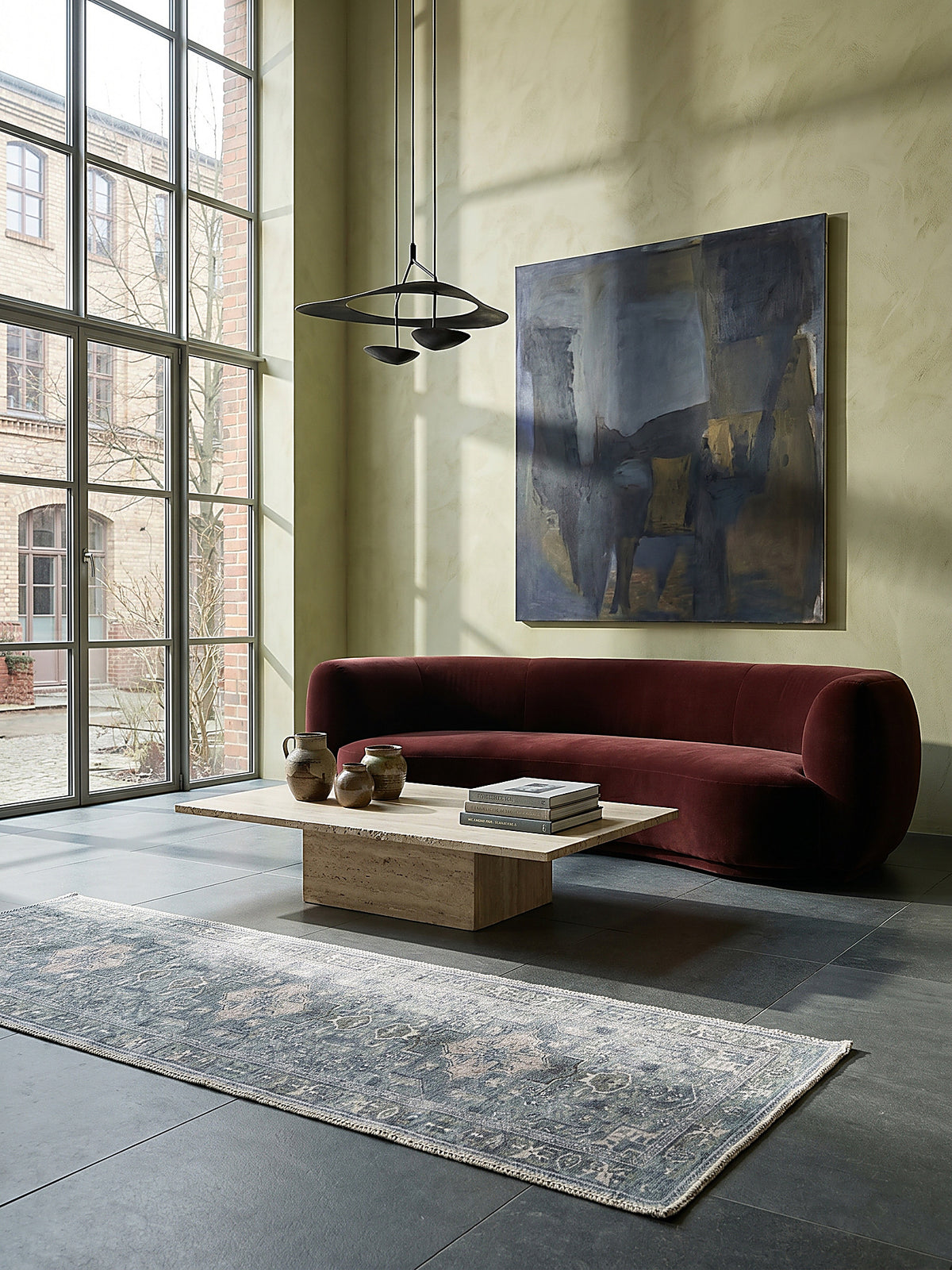 Teppich Türkis Läufer Editorial Styling