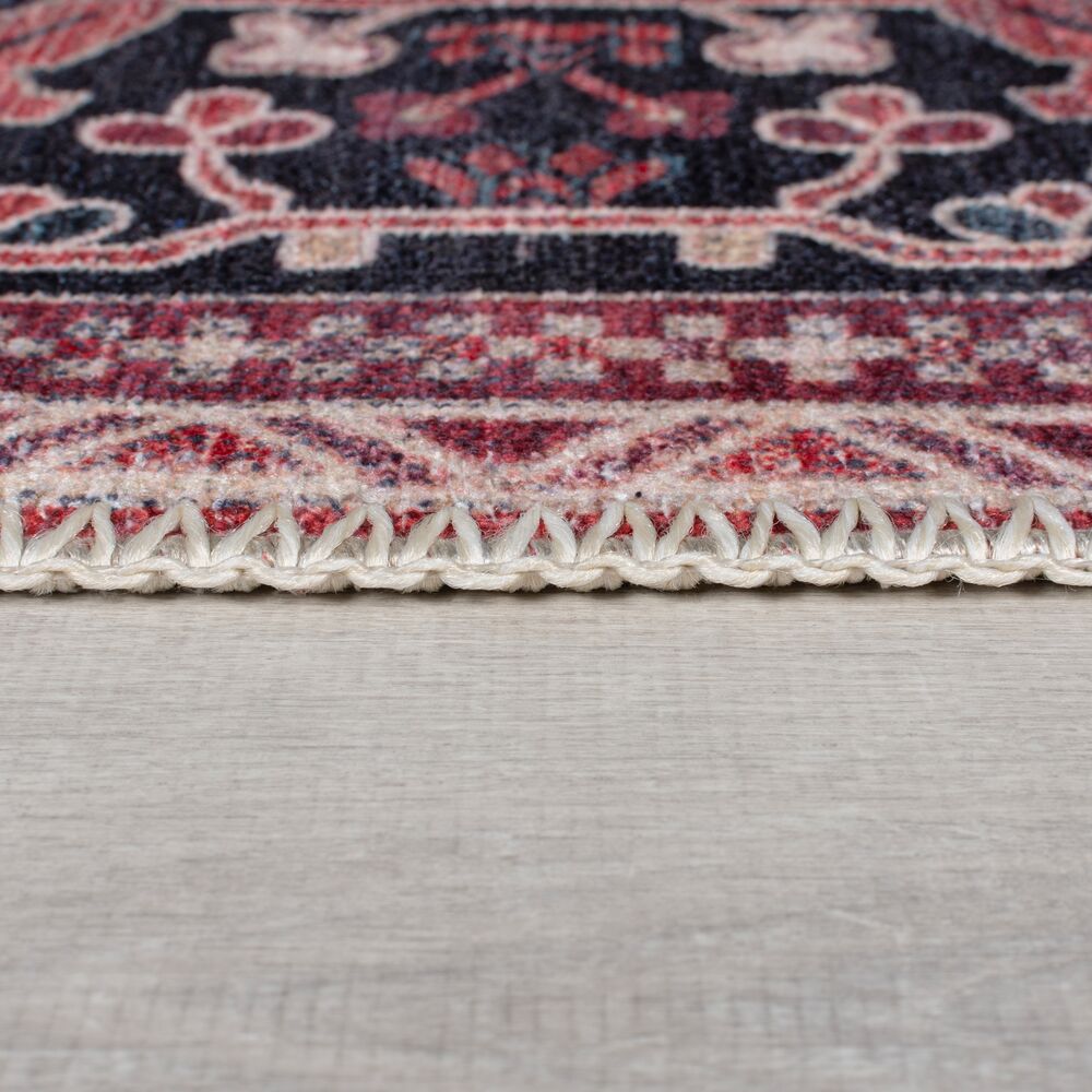 Teppich maschinenwaschbar Vintage-Design - recycelt HALD - Rot 80x150 cm_Rechteckig_