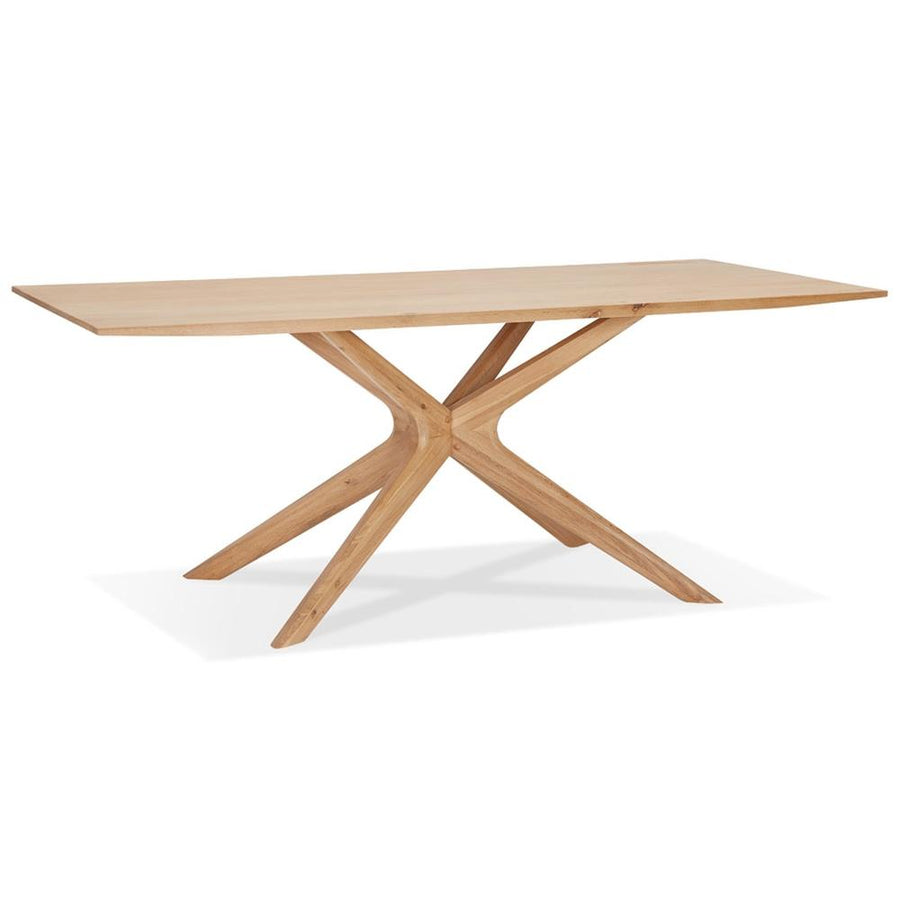 Esstisch AURAX - Massivholz Eiche - 195x95cm - skandinavisches Design mit X-Gestell - ideal für geräumige Esszimmer - Kadima Design_