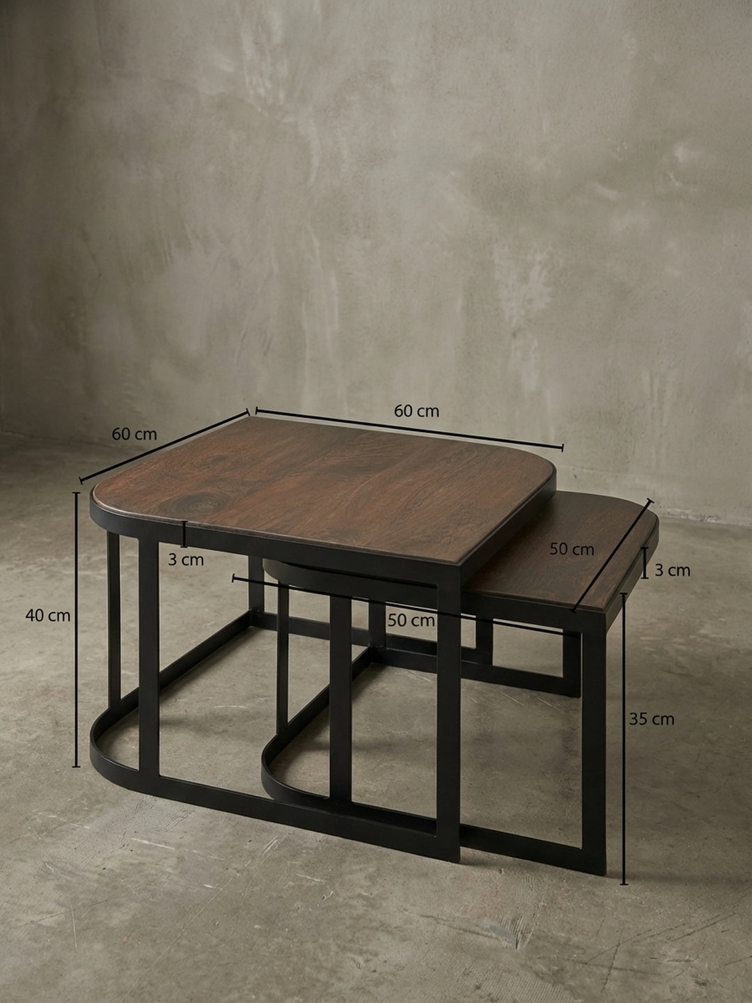 Satztische Mango Massivholz Design Möbel_