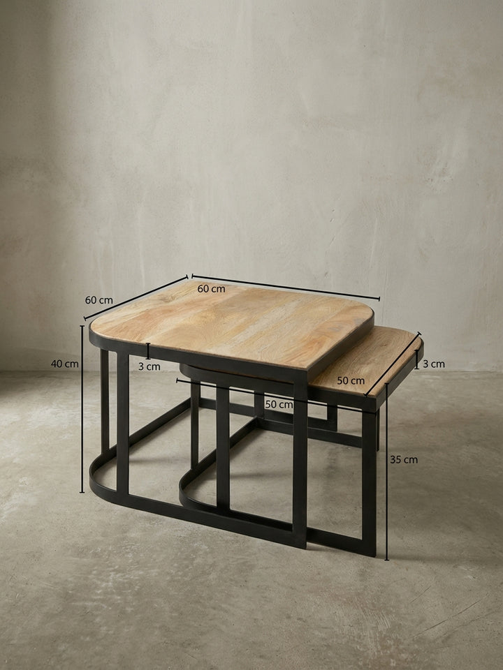 Satztische Mango Massivholz Design Möbel_