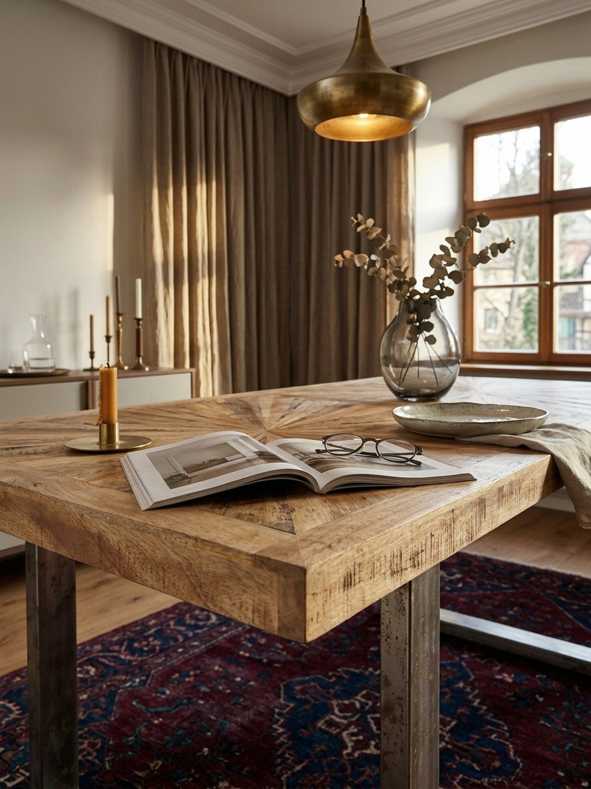 Massivholz Esstisch Mangoholz – Rustikal & Modern