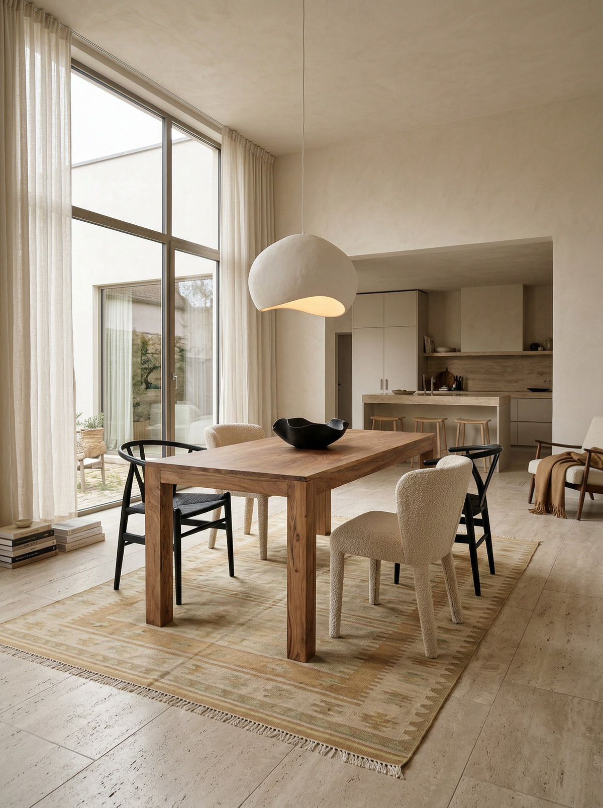 Rechteckiger Holztisch 120x60 cm - helles Akazien Massivholz - raumsparend von Kadima Design_
