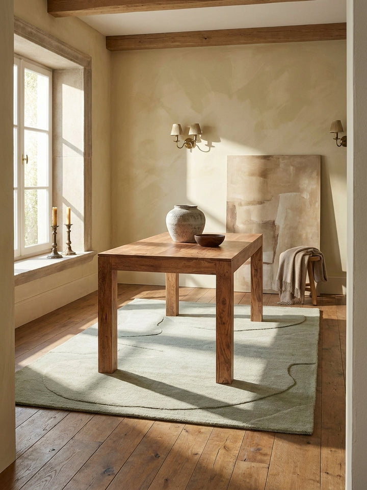 Esstisch Akazie Massivholz braun 120x60x76 cm in modernem Esszimmer Einrichtung Design Möbel hochwertig modern stilvoll einrichten Wohnen Interior Zuhause Wohnzimmer elegant Premium robust_