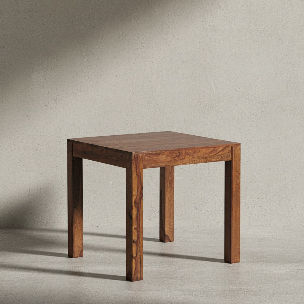 Dunkler Esstisch Quadrat - 80 cm Maß - platzsparende Lösung von Kadima Design_