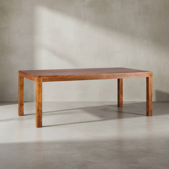 Sheesham Esstisch - großer Massivholz Tisch dunkel - 8x8 cm Standbeine von Kadima Design_