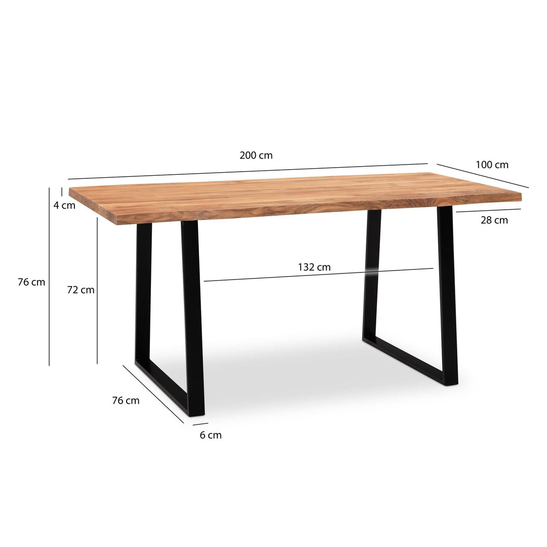 Industrial Esstisch 200x100 cm XXL - 65 kg massiv für Großräume von Kadima Design_