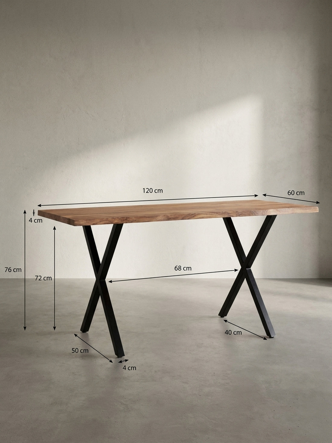 Maßzeichnung KRETA – 120x60x76
