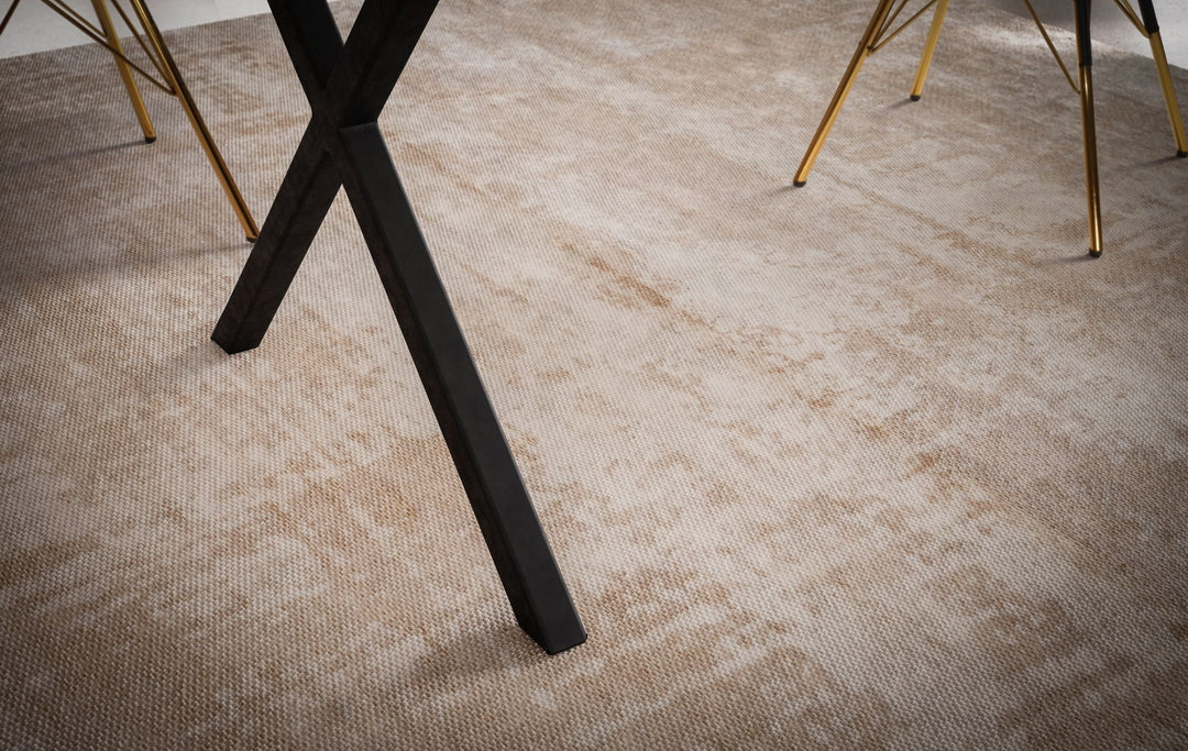 Mini Esstisch Industrial - Handgefertigte Akazienplatte mit natürlicher Baumkante - schwarzes X-Gestell von Kadima Design_
