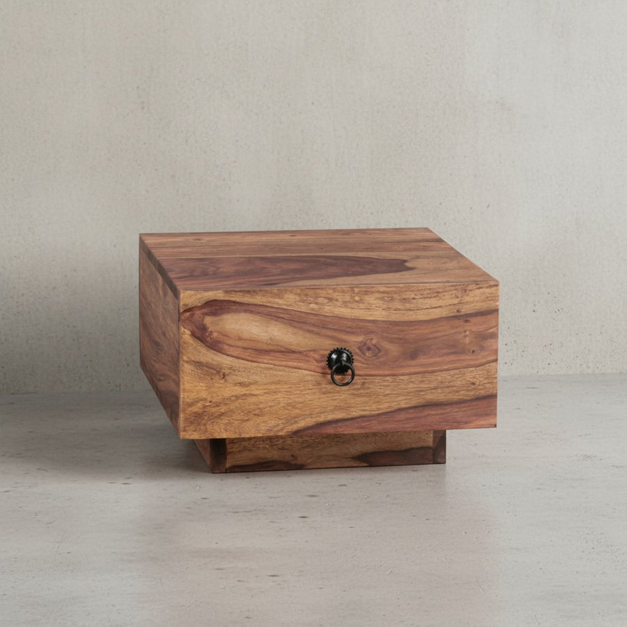 Massivholz Nachttisch NAKO_ Landhausstil_ Schublade_ 40x25x40 cm_ handgefertigt - KADIMA DESIGN_Farbe_ Braun_ Größe_ 40x40x25 cm_