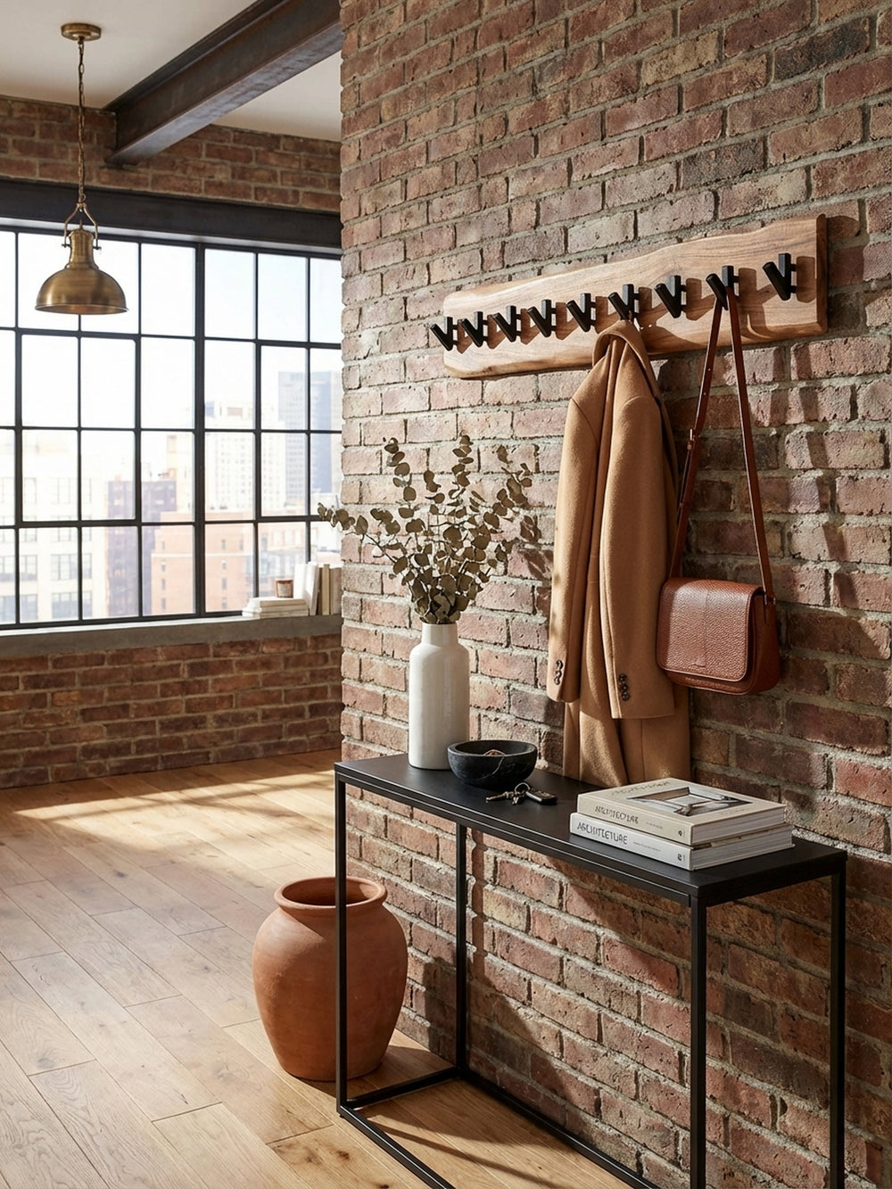 Garderobe Industrial – Wandgarderobe Holz & Metall