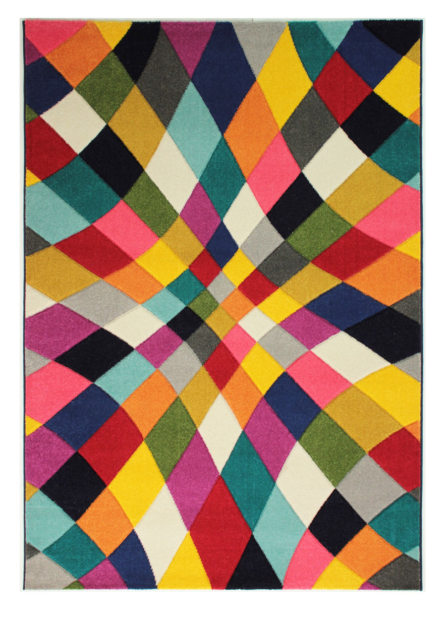 Teppich Geometrisch-Design - hochdicht - mit Jute-Rücken MEON KARL_Rechteckig_