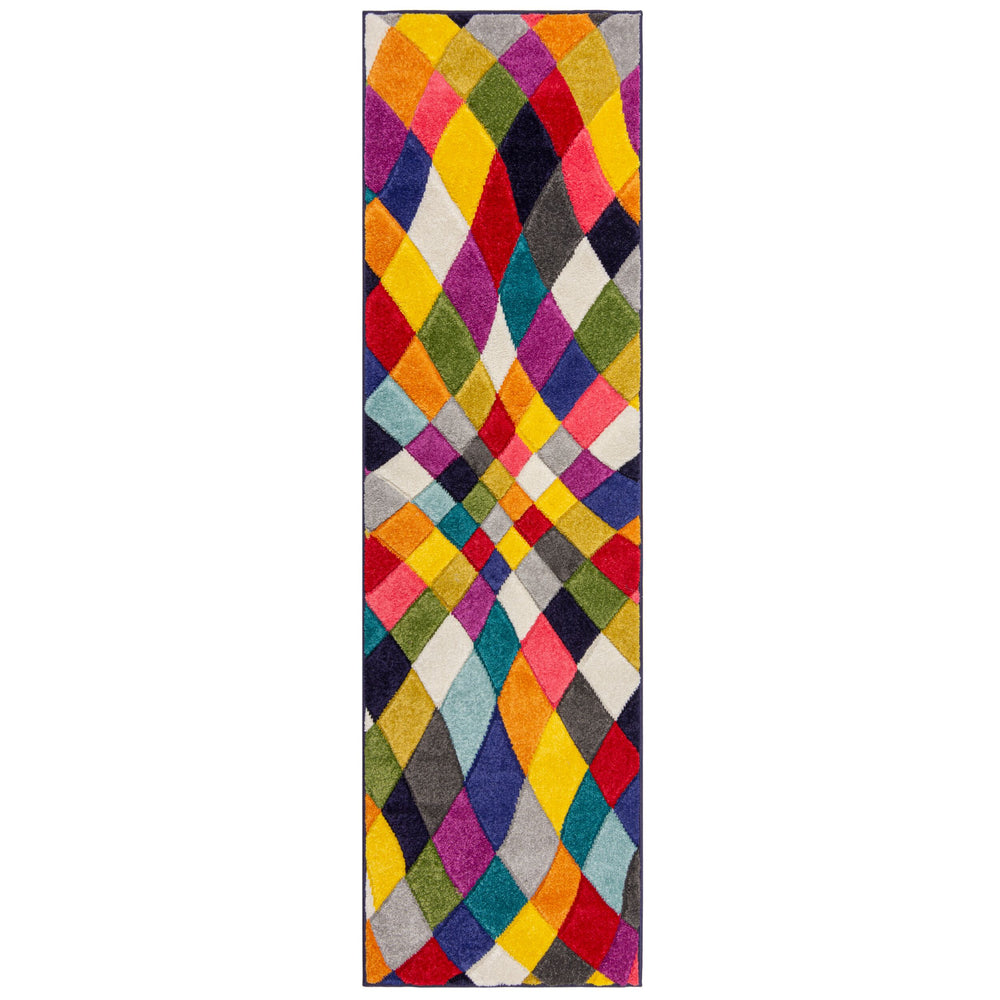 Teppich Geometrisch-Design - hochdicht - mit Jute-Rücken MEON KARL_Läufer_