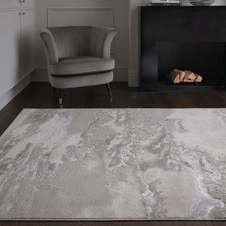 Designerteppich 1300g/qm Flordichte - modernes Wolkendesign - perfekt für Schlafzimmer - Kadima Design_