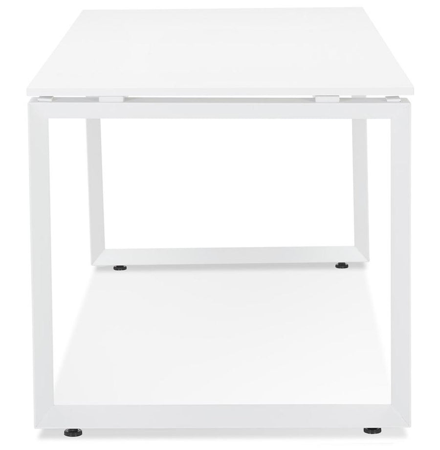 Computertisch in Weiß - Geräumige 160x80 cm Arbeitsfläche - pflegeleichte Melaminbeschichtung - perfekt für Dual-Monitor-Setup - Kadima Design XERAL_