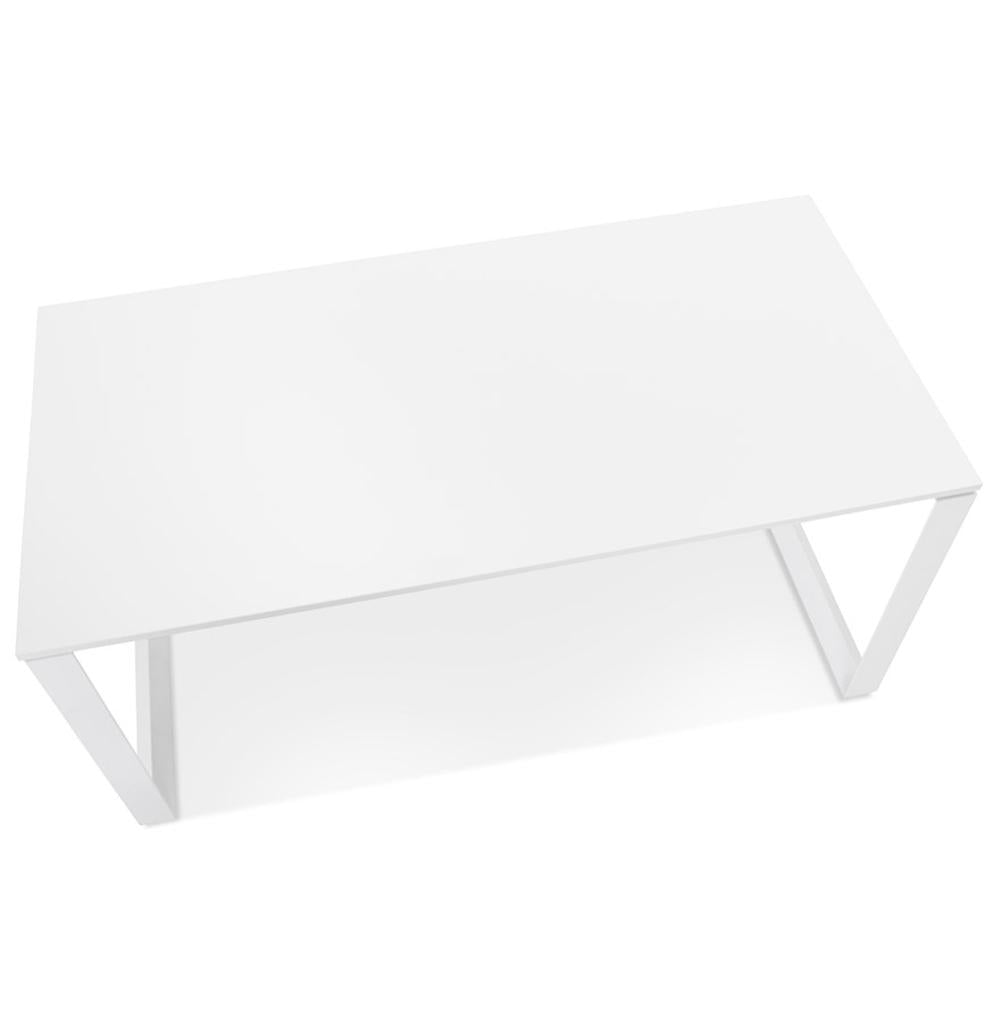 Weißer Schreibtisch XERAL - Funktionales Design mit Kabelmanagement - große 160x80 cm Tischplatte - ideal für produktives Arbeiten zuhause - Kadima Design_