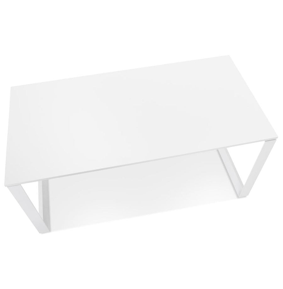Weißer Schreibtisch XERAL - Funktionales Design mit Kabelmanagement - große 160x80 cm Tischplatte - ideal für produktives Arbeiten zuhause - Kadima Design_