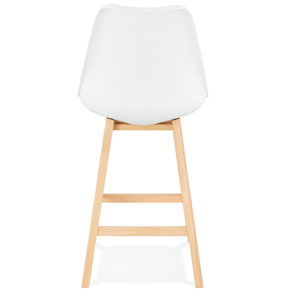 Barhocker Rückansicht - 42 cm hohe Rückenlehne - ergonomisch geformt - Bodenschoner für Parkettböden - MIRANOX MINI Serie_
