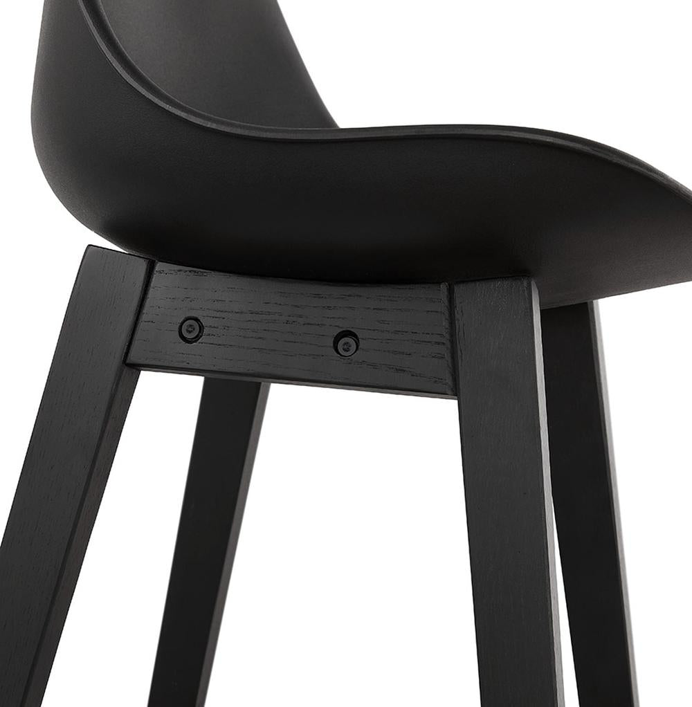 Schwarzes Holzgestell - Mattschwarze Oberfläche - trägt bis 90 kg - zeitloses Design für moderne Lofts_