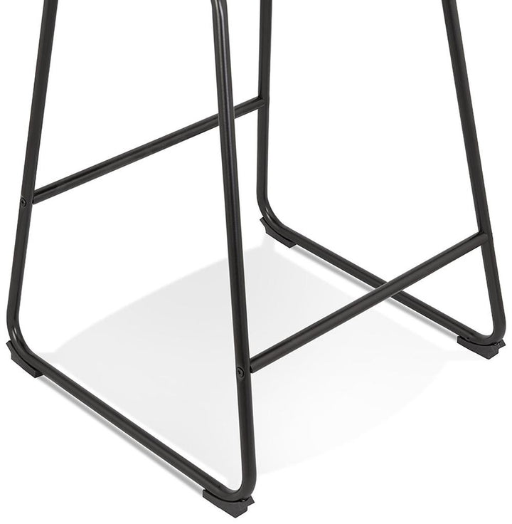 Rückenlehne des Küchenhockers - 40 cm hoch - ergonomisch geformt - grüner Samt auf schwarzem Metall - ideal für Hausbar_