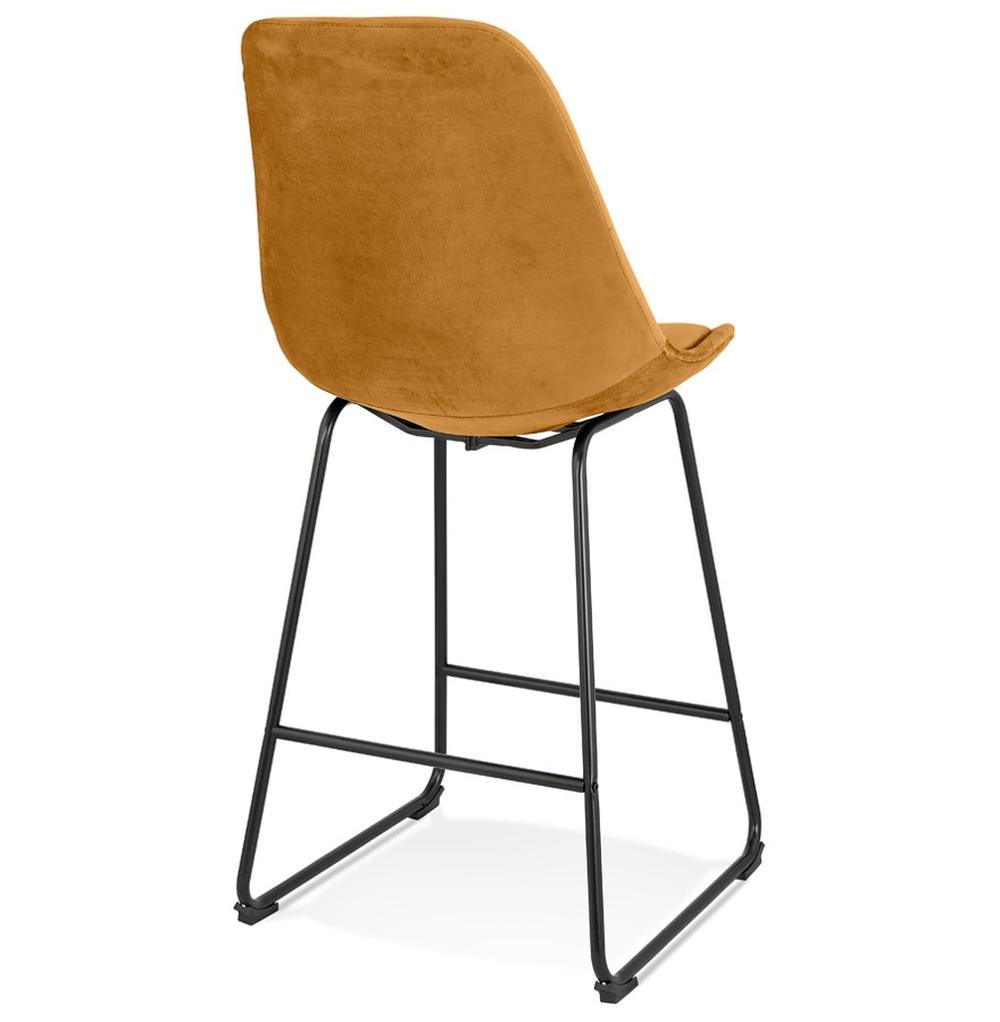 Standfuß des Thekenstuhls - 55x48 cm Basis - schwarzes Metallgestell - bis 120 kg belastbar - stabil für Bartische - MINORO Serie_