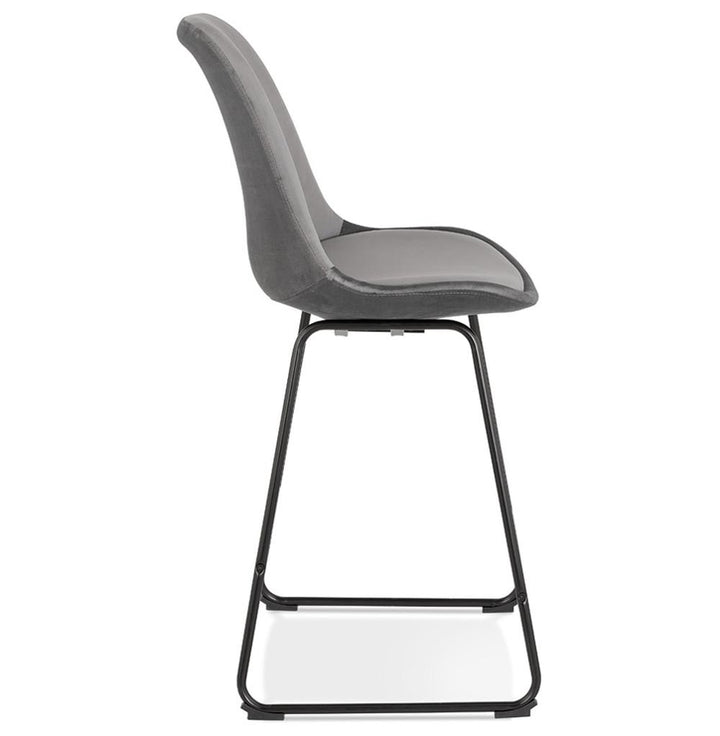 Metallbeine des Barstuhl - Schwarzes Gestell - 55x48 cm Standfläche - bis 120 kg belastbar - mit Bodenschonern - MINORO MINI Hocker_