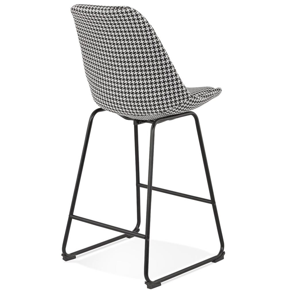 Standfuß des Thekenstuhls - 55x48 cm Basis - schwarzes Metallgestell - bis 120 kg belastbar - stilvoll für Hausbar - MINORO Serie_