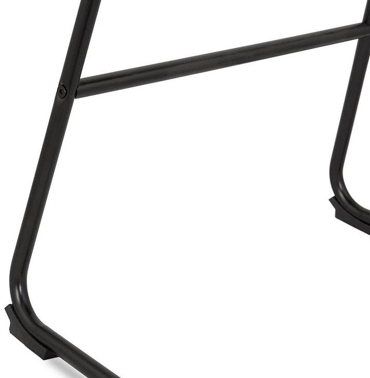 Standfuß des Barhockers - 55x48 cm Basis - schwarzes Metallgestell - bis 120 kg belastbar - rutschfeste Füße - Thekenstuhl_