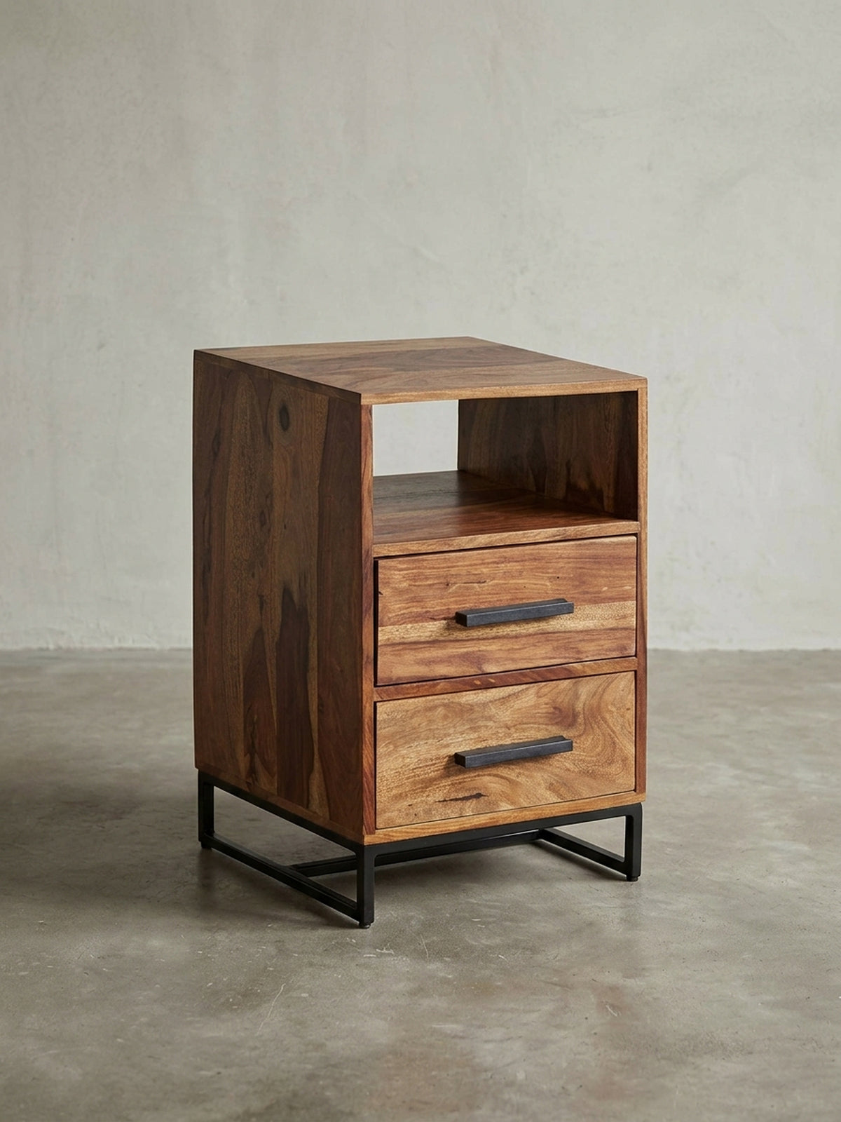 Nachttische Sheesham Massivholz Design Möbel_