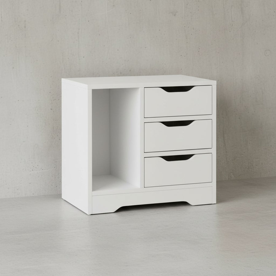 Moderne Nachtkonsole mit Ablagefach_ Stilvolle Organisation für Schlafzimmer_ Melaminharz - KADIMA DESIGN_Größe_ 49x30x50 cm_