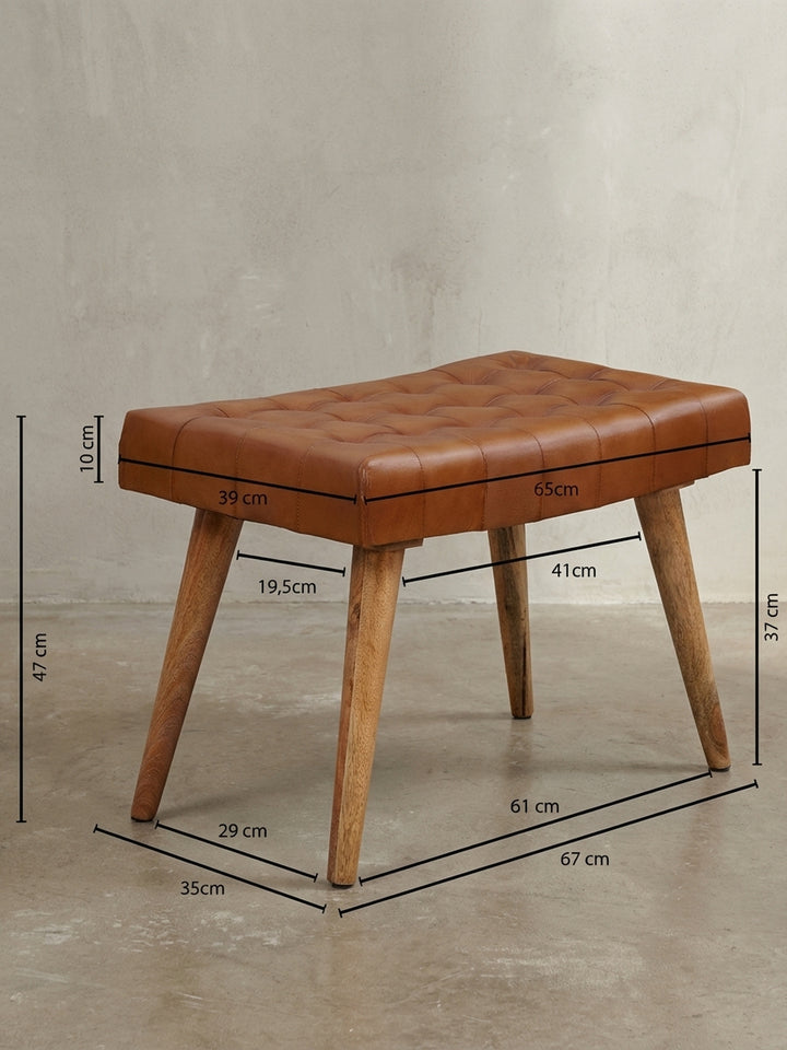 Sitz- &amp;amp; Fußhocker Mango Massivholz Design Möbel_