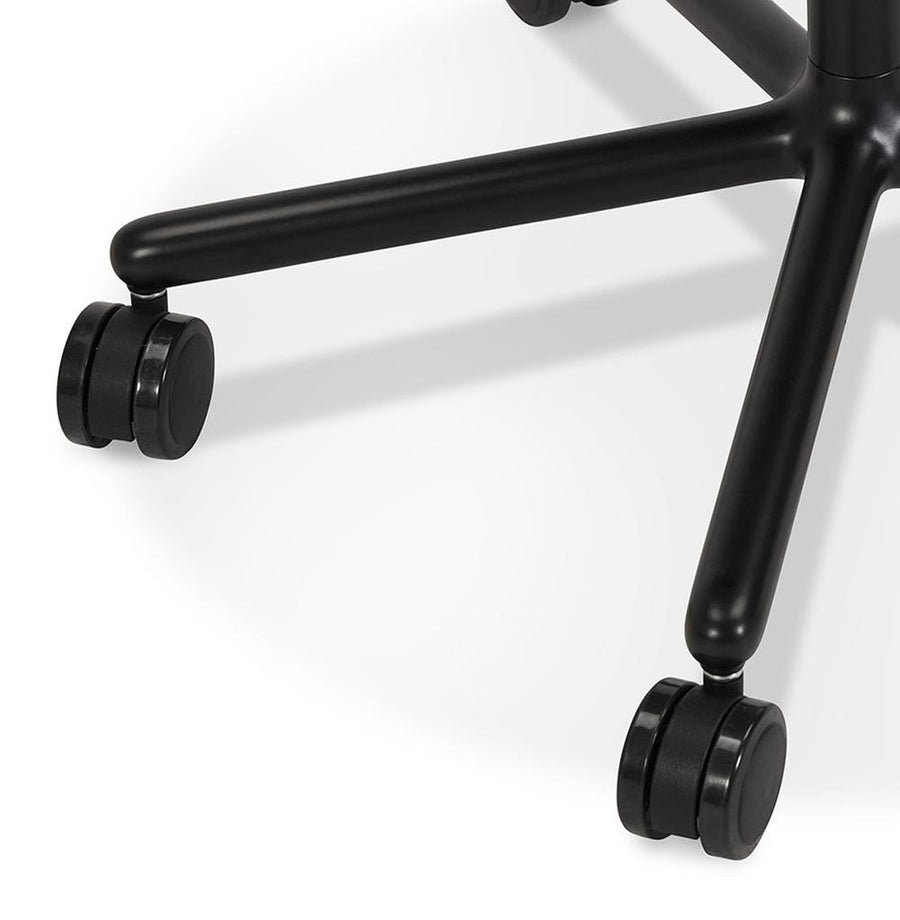 Bürodrehstuhl anthrazit mit Metallgestell schwarz - moderner Computerstuhl für Homeoffice von Kadima Design_