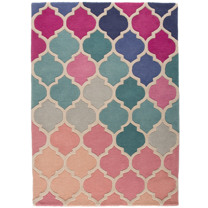Wollteppich geometrisch Bunt-Stil DERWENT JOSIE_Rechteckig_