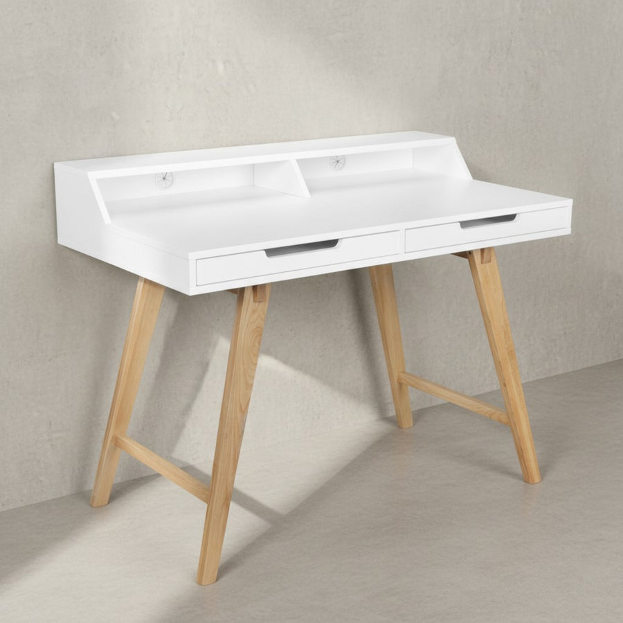 Moderner Schreibtisch_ Skandinavischer Retro Look_ Große Arbeitsfläche - Stilvoll &amp; Praktisch - KADIMA DESIGN_Größe_ 110x60x85 cm_