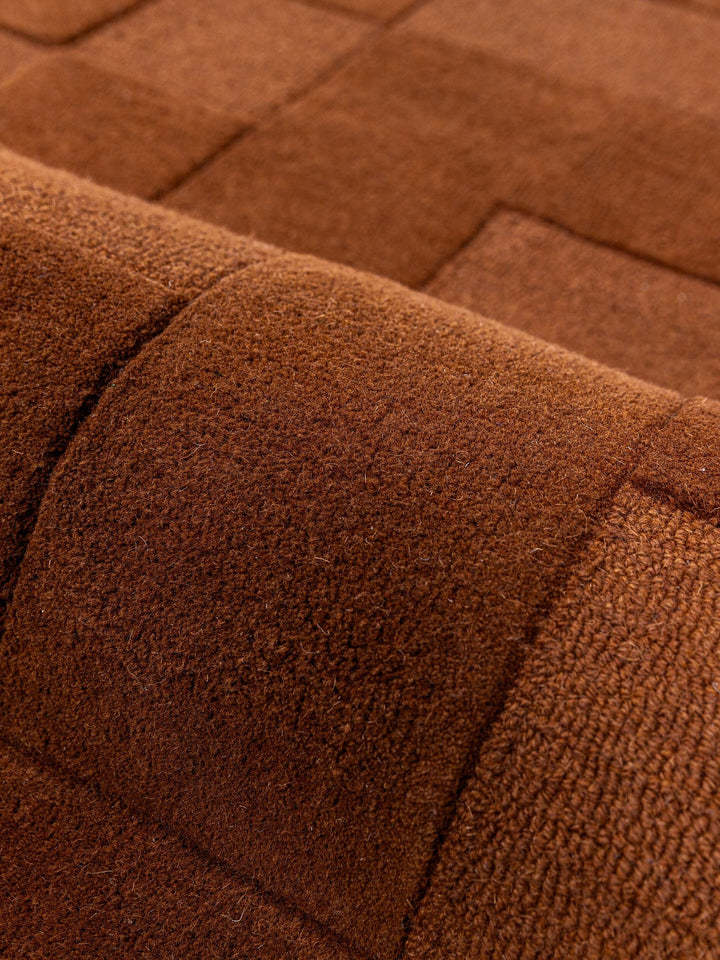 Teppich Terrakotta Läufer WOOL Raumgestaltung Inneneinrichtung DEBEN_
