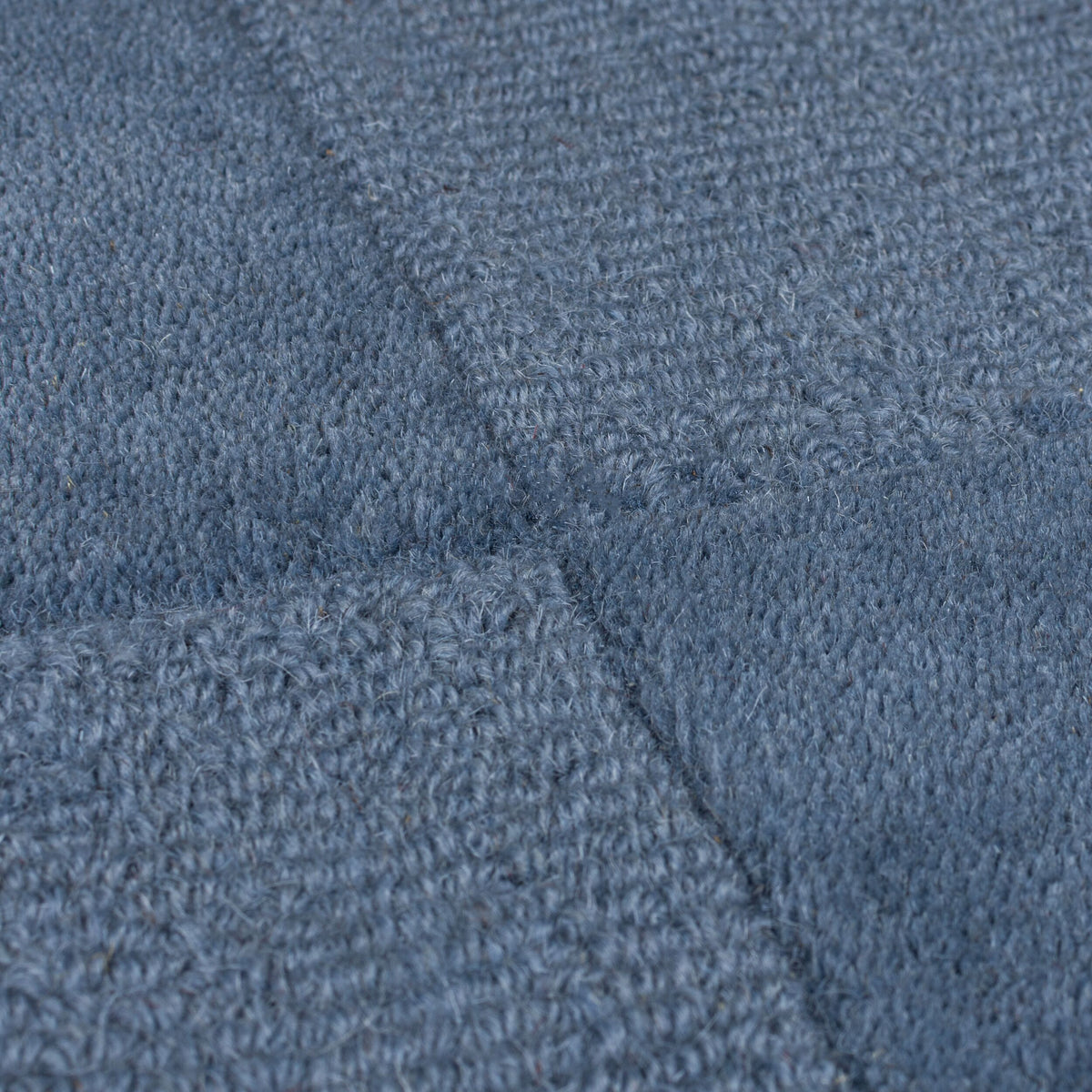 Wollteppich Schachbrett - Karos - Wohnzimmer schmutzabweisend Blau Läufer