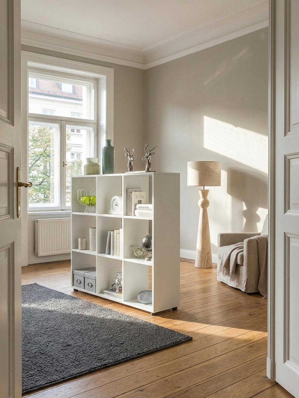 Bücherregal Weiß 8 Fächer