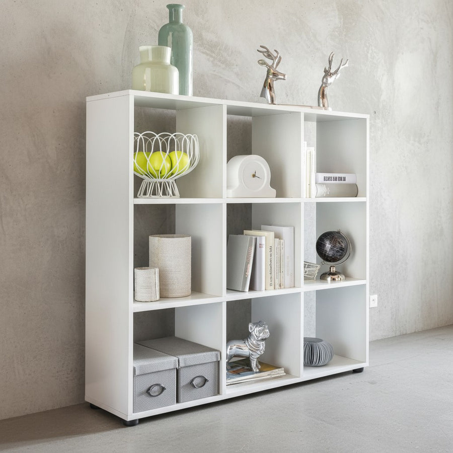 Modernes Bücherregal_ 8 Fächer_ kratzfeste Oberfläche_ Raumteiler-Funktion - KADIMA DESIGN_Größe_ 108x29x104 cm_