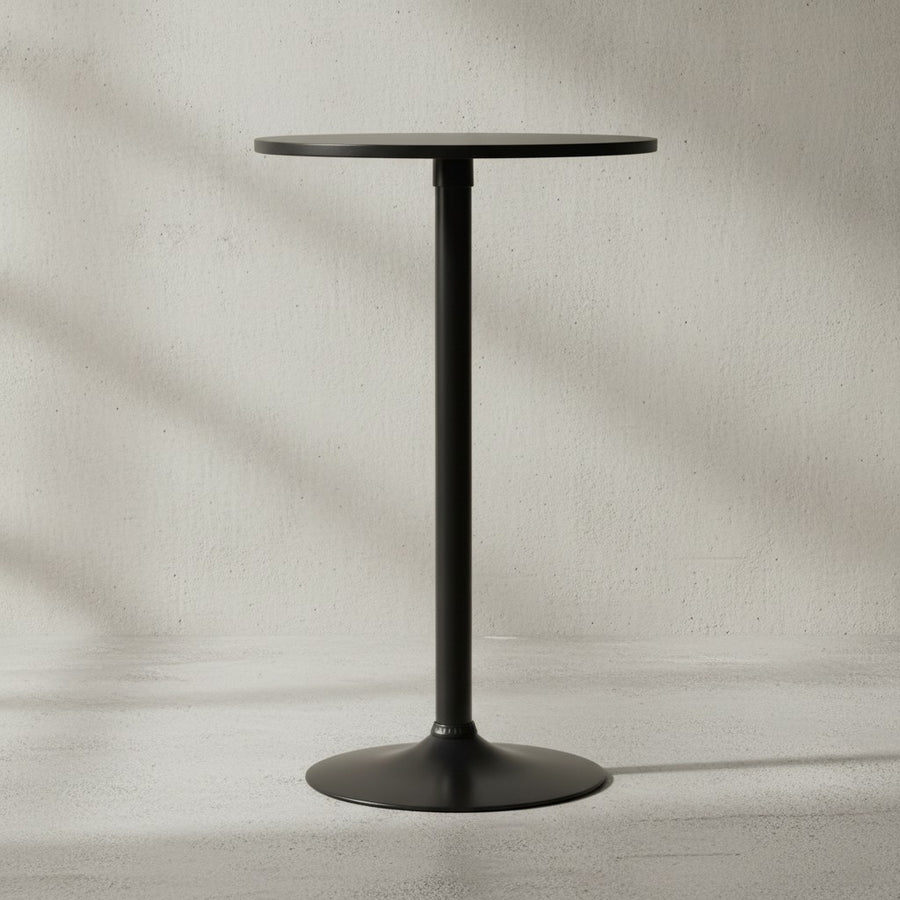 Modischer Bartisch in Schwarz_ Trompetenfuß_ 30 kg Belastbar_ für Gastronomie/Zuhause - KADIMA DESIGN_Größe_ 60x60x100 cm_