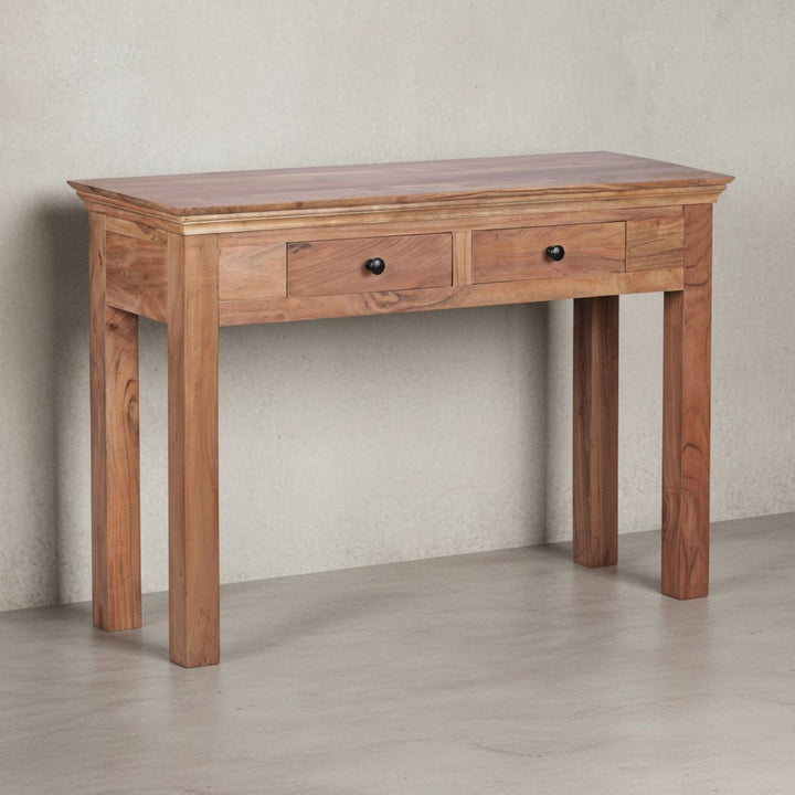 Multifunktionale Konsole im Landhausstil_ Akazienholz_ 110x40 cm - Platzsparend - KADIMA DESIGN_Größe_ 110x40x76 cm_