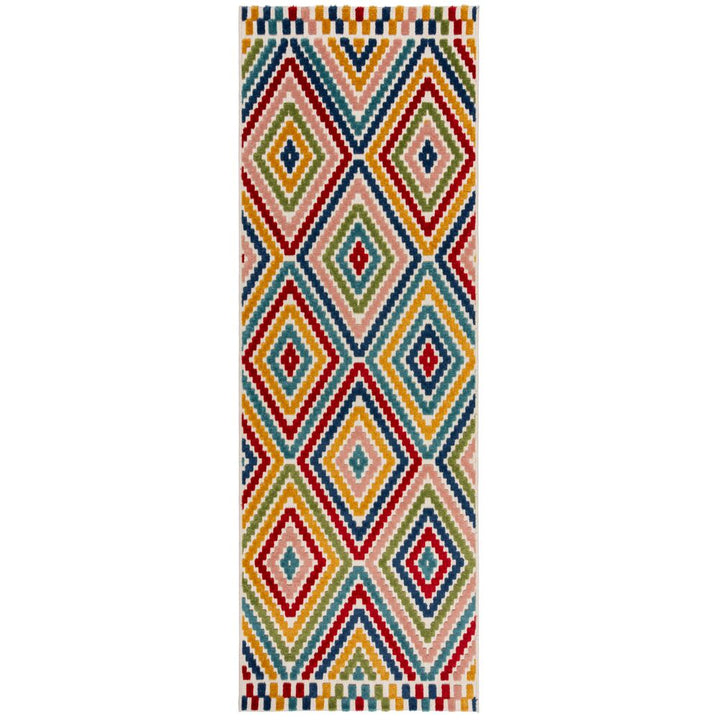 Outdoor-Teppich Geometrisch-Design - multifunktional - mehrfarbig LUNE_Läufer_