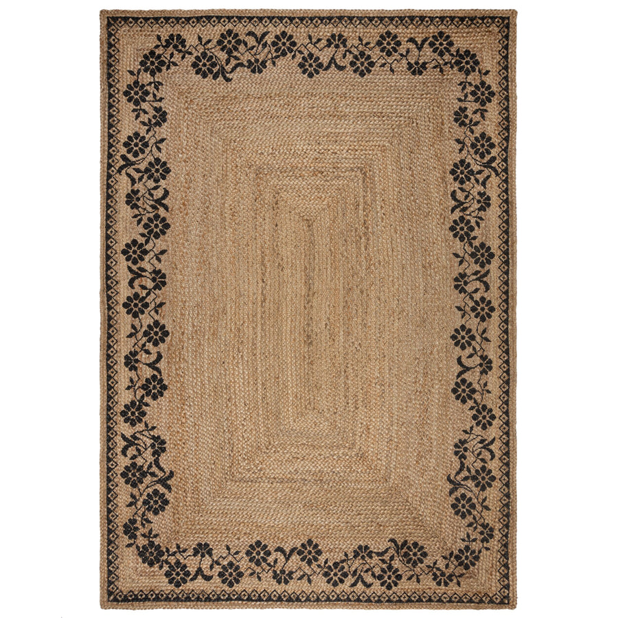 Teppich Jute Floral-Design - handgefertigt NEATH MARK_Rechteckig_