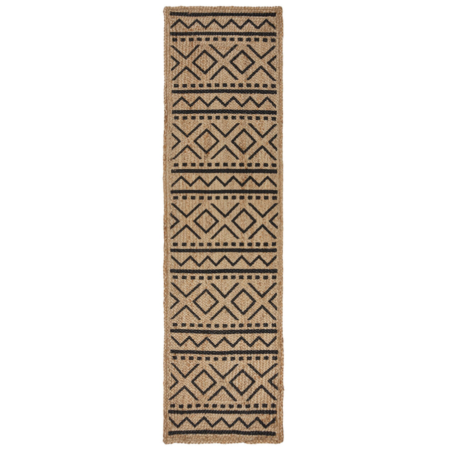 Nachhaltiger Jute-Teppich NEATH SCOTT mit geometrischem Muster von Kadima Design_Braun-Schwarz_#sku_BARK503119374566#