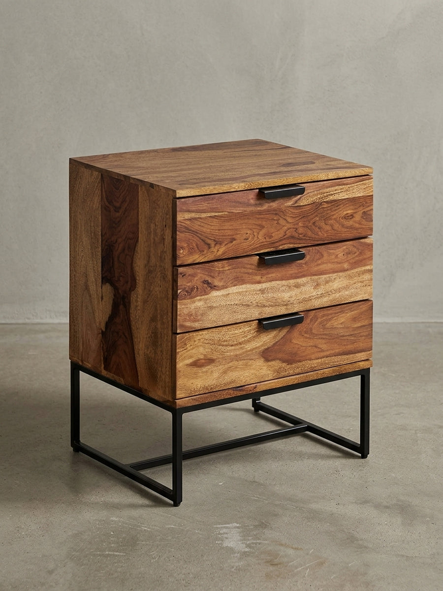 Nachttische Sheesham Massivholz Design Möbel_