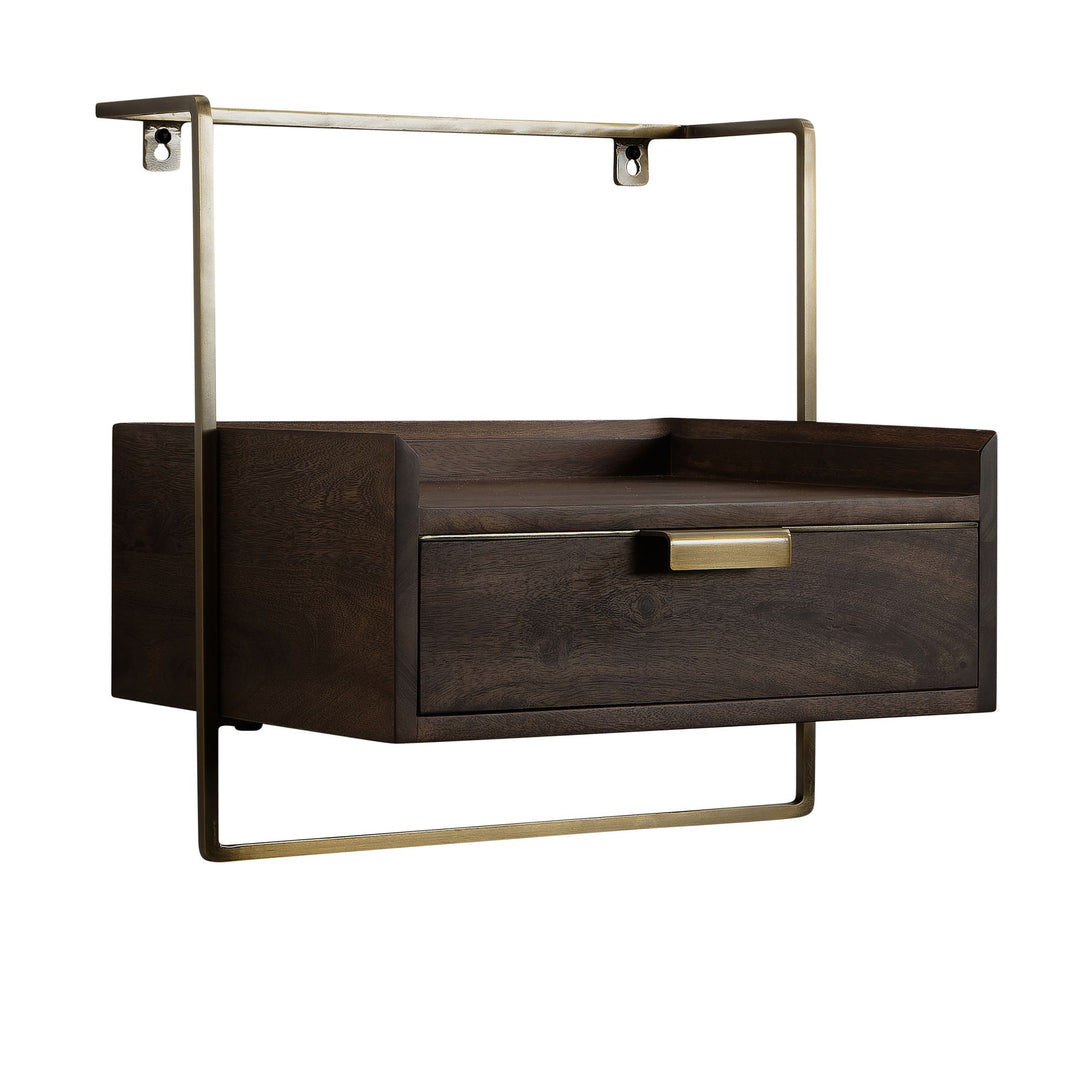Nachttisch Mango Massivholz Wandmontage Schublade Boxspringbett